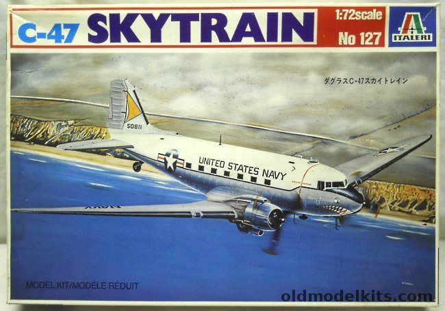 Italeri 1/72 Douglas R4D / C-47 Mk.III Skytrain - US Navy 1951 or RAF No. 271 Sq Normandie 1944, 127 plastic model kit